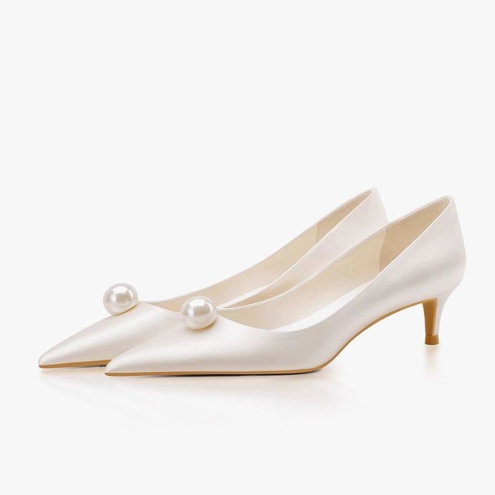 Slip Dress Satin - 새로운 화이트 새틴 웨딩 신부 신발