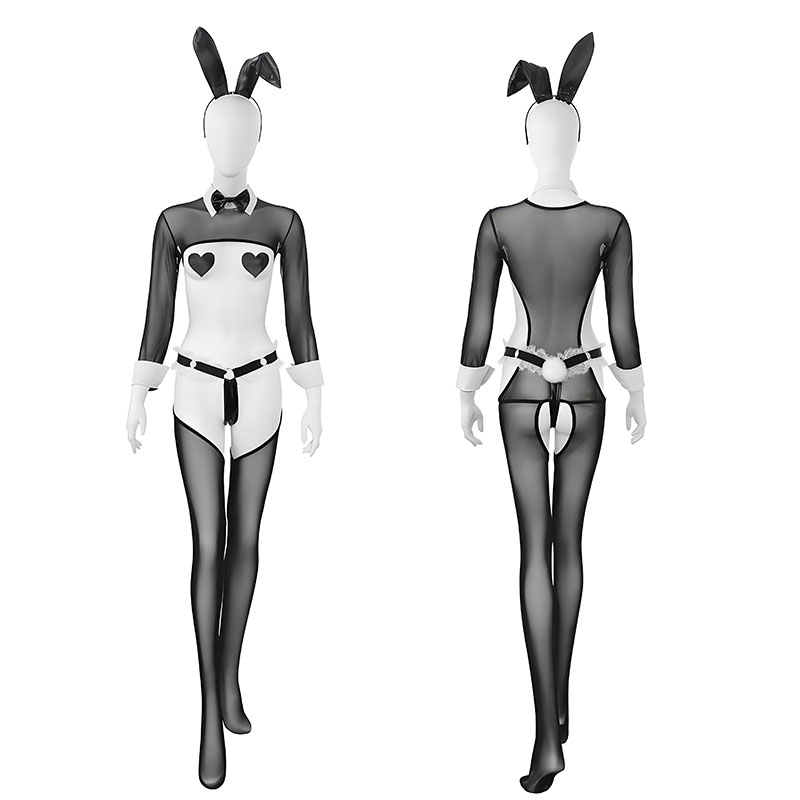 애니메이션 토끼 메이드 유니폼 메쉬 바디수트 섹시 란제 - Garter Belt Set 리뷰 및 가격