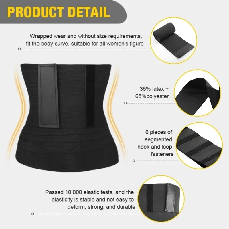 1/2개입 붕대 랩 트리머 벨트 허리 트레이너 바디 쉐 - Shapewear Bodysuit Firm 리뷰 및 가격