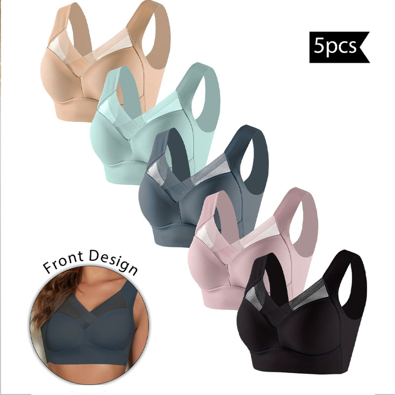5PCS 여성 스포츠 브래지어 전체 컵 브래지어 여성  - Bralette Wireless Soft 리뷰 및 가격