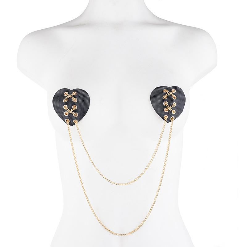 재사용 가능한 체인 니플 커버 섹시한 본디지 초커 가죽 - Nipple Cover Pasties 리뷰 및 가격