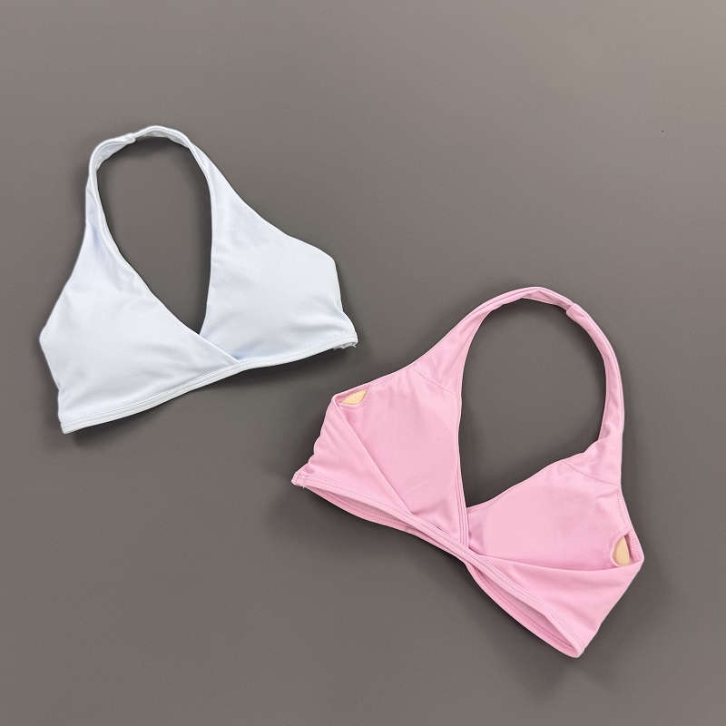 여성용 짐탑 홀터넥 스포츠 브라 프론트 크로스 V넥 패 - Sports Bra High Impact 리뷰 및 가격